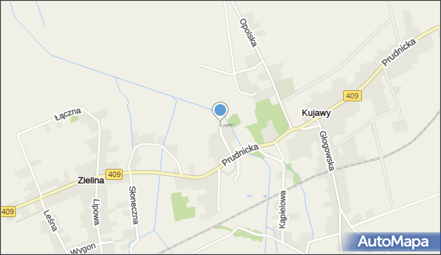 Kujawy gmina Strzeleczki, Klasztorna, mapa Kujawy gmina Strzeleczki