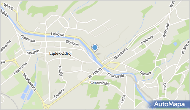 Lądek-Zdrój, Klonowa, mapa Lądek-Zdrój