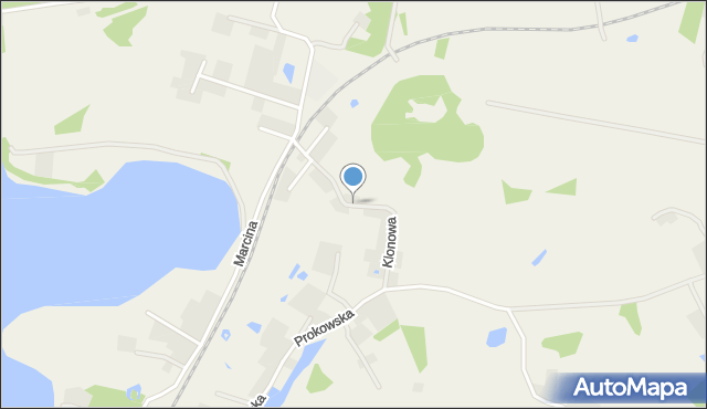 Łapalice, Klonowa, mapa Łapalice