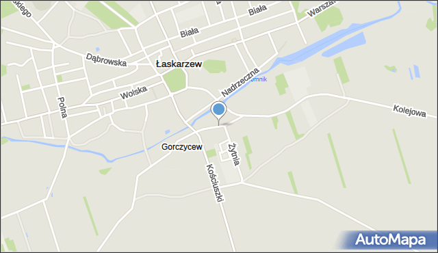 Łaskarzew, Klonowa, mapa Łaskarzew