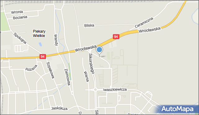 Legnica, Klonowa, mapa Legnicy