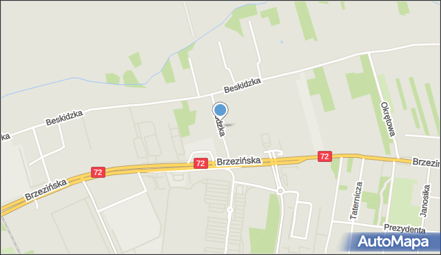 Łódź, Kłodzka, mapa Łodzi