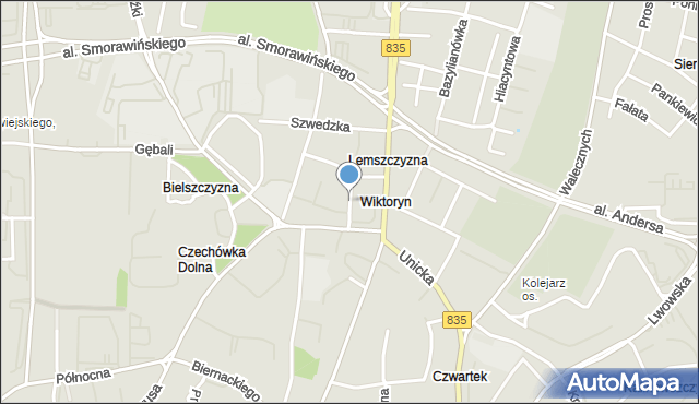 Lublin, Kleniewskich, mapa Lublina