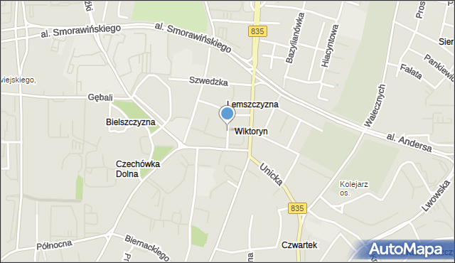 Lublin, Kleniewskich, mapa Lublina