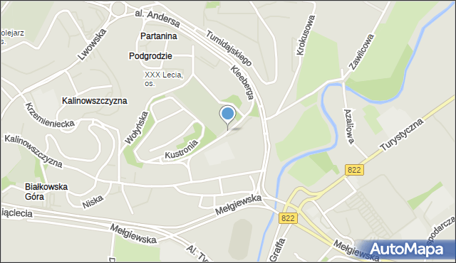 Lublin, Kleeberga Franciszka, mapa Lublina