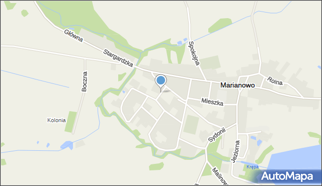 Marianowo powiat stargardzki, Kłosowa, mapa Marianowo powiat stargardzki