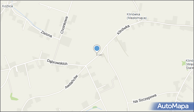 Młodziejowice gmina Michałowice, Klinówka, mapa Młodziejowice gmina Michałowice