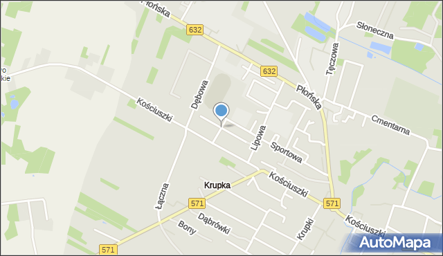 Nasielsk, Klonowa, mapa Nasielsk