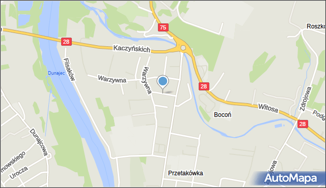 Nowy Sącz, Kleeberga Franciszka, gen., mapa Nowego Sącza