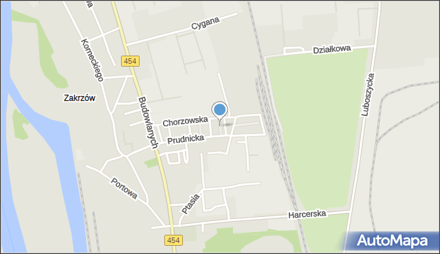 Opole, Kluczborska, mapa Opola