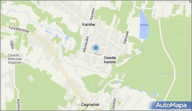 Osiedle Kaniów, Klonowa, mapa Osiedle Kaniów