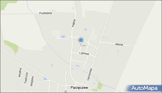 Parzęczew powiat zgierski, Klonowa, mapa Parzęczew powiat zgierski