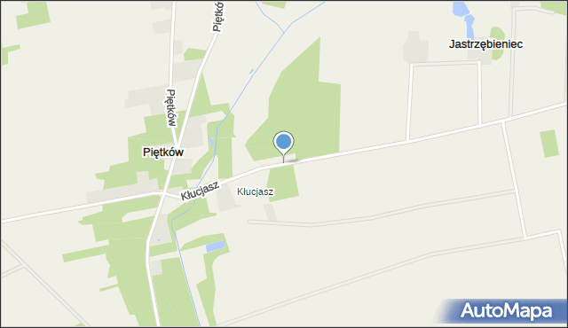 Piętków, Kłucjasz, mapa Piętków