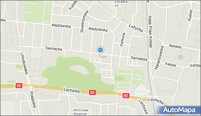 Poznań, Kleeberga Franciszka, mapa Poznania