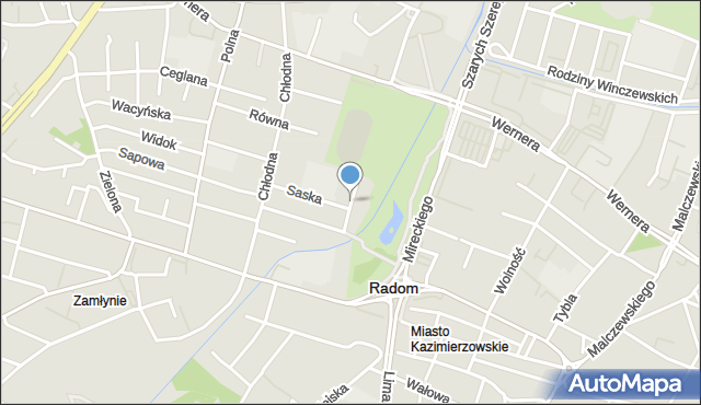 Radom, Klementyny, mapa Radomia