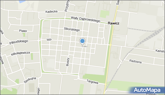 Rawicz, Klasztorna, mapa Rawicz