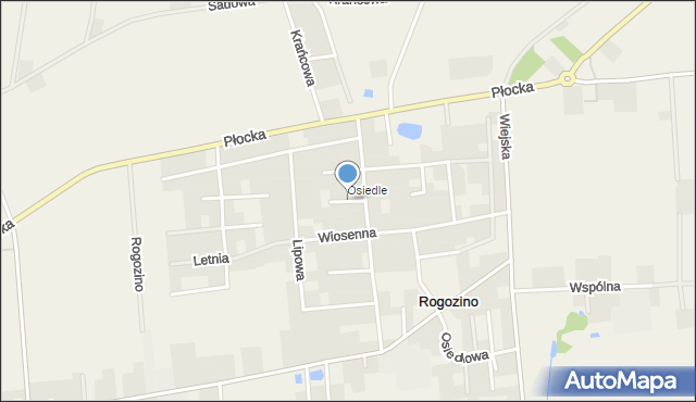Rogozino, Klonowa, mapa Rogozino