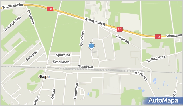 Skępe, Klonowa, mapa Skępe