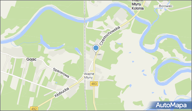 Stara Brzeźnica, Kłobucka, mapa Stara Brzeźnica