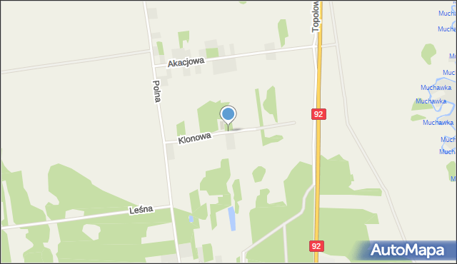 Stare Iganie, Klonowa, mapa Stare Iganie