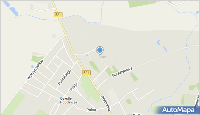 Susz, Klonowa, mapa Susz