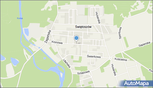 Świętoszów, Klonowa, mapa Świętoszów