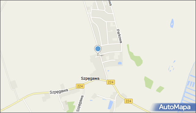 Szpęgawa, Klonowa, mapa Szpęgawa