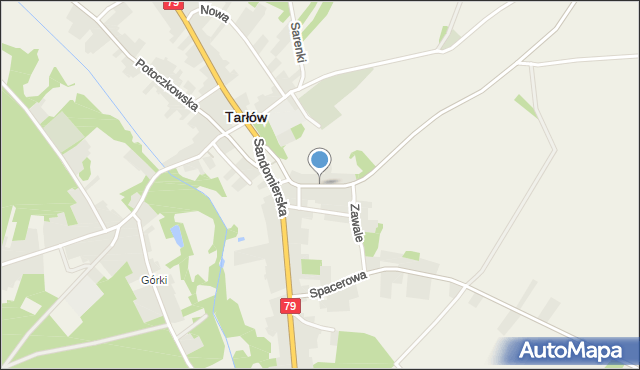 Tarłów, Kleparz, mapa Tarłów