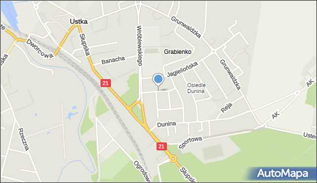 Ustka, Klonowa, mapa Ustka