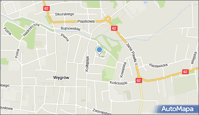 Węgrów, Kleeberga Franciszka, gen., mapa Węgrów