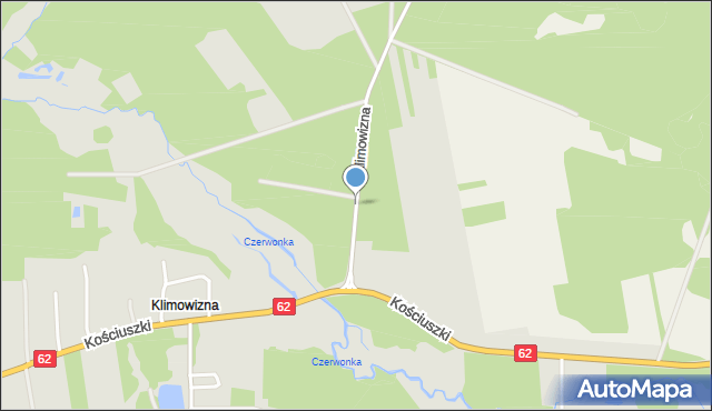 Węgrów, Klimowizna, mapa Węgrów