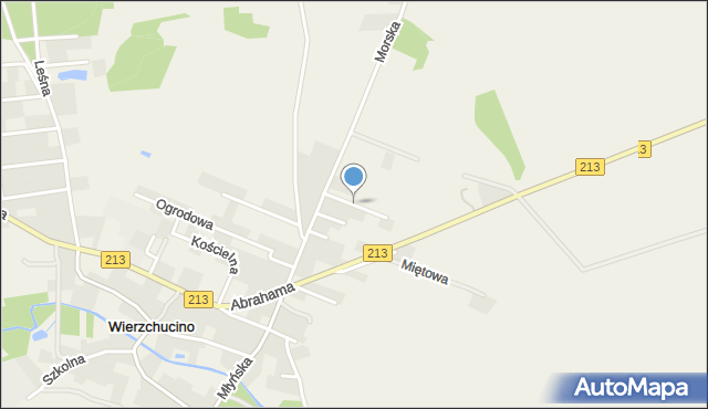 Wierzchucino, Klonowa, mapa Wierzchucino