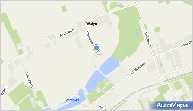 Wołyń, Klonowa, mapa Wołyń