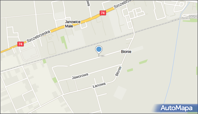 Zamość, Klonowa, mapa Zamościa