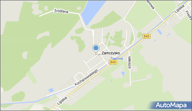 Zamość, Klonowicza Sebastiana, mapa Zamościa