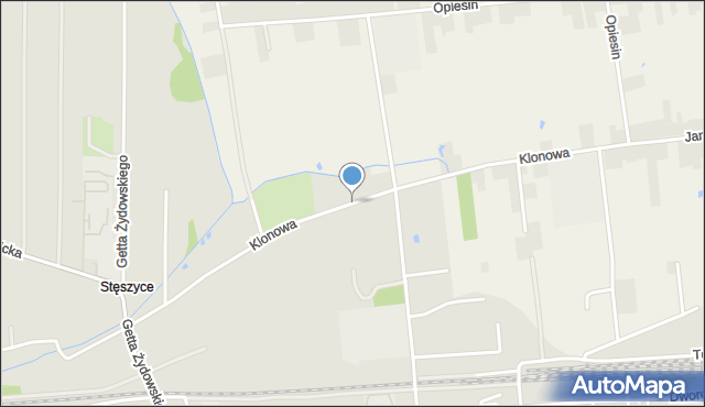 Zduńska Wola, Klonowa, mapa Zduńska Wola