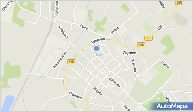 Ziębice, Klasztorna, mapa Ziębice