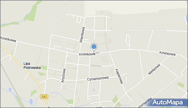 Wrocław, Kminkowa, mapa Wrocławia