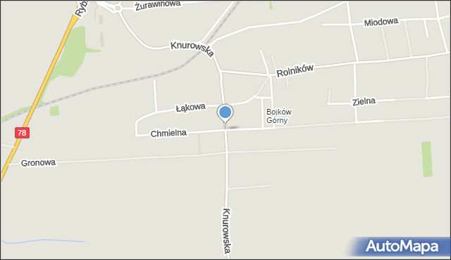 Gliwice, Knurowska, mapa Gliwic