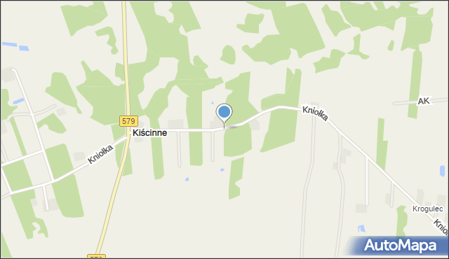 Kiścinne, Kniołka, ks. prał., mapa Kiścinne