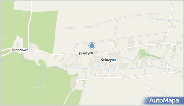 Kniażyce, Kniażyce, mapa Kniażyce