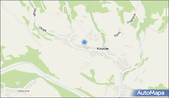 Knurów gmina Nowy Targ, Knurów, mapa Knurów gmina Nowy Targ