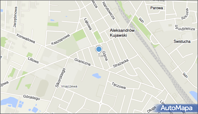 Aleksandrów Kujawski, Kościuszki Tadeusza, gen., mapa Aleksandrów Kujawski