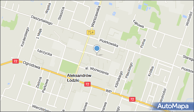 Aleksandrów Łódzki, Konopnickiej Marii, mapa Aleksandrów Łódzki