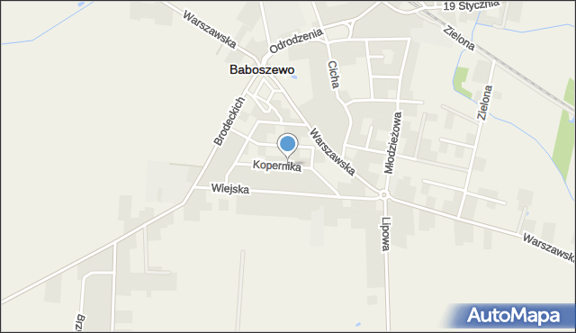 Baboszewo, Kopernika Mikołaja, mapa Baboszewo