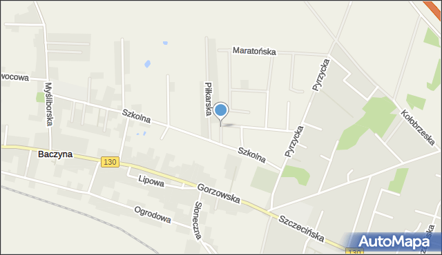 Baczyna gmina Lubiszyn, Kolarska, mapa Baczyna gmina Lubiszyn