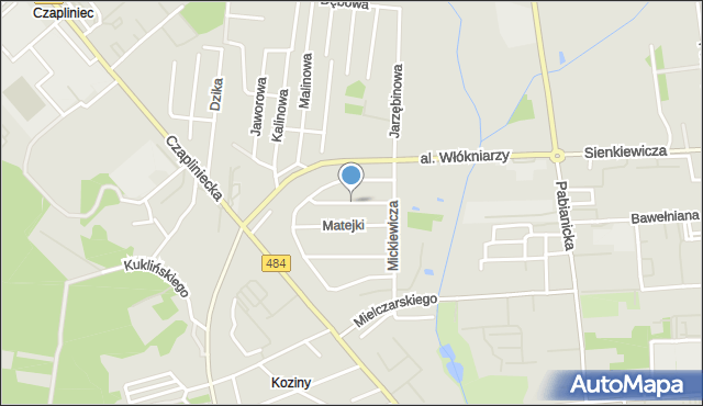 Bełchatów, Kopernika Mikołaja, mapa Bełchatów