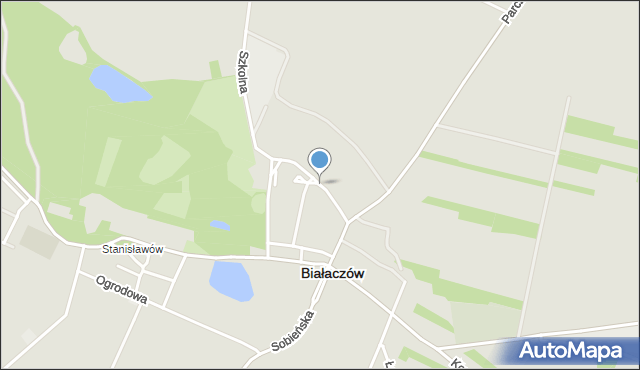 Białaczów, Kościelna, mapa Białaczów