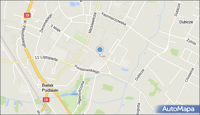 Bielsk Podlaski, Kopernika Mikołaja, mapa Bielsk Podlaski