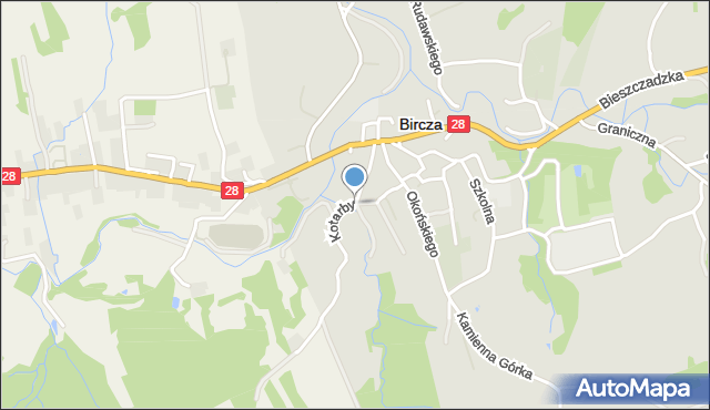 Bircza, Kotarby, płk., mapa Bircza